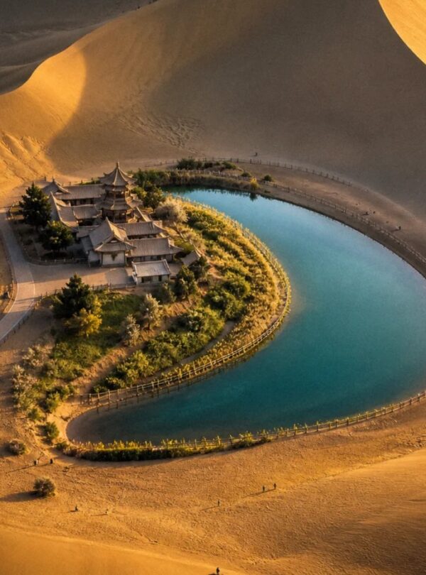 Dunhuang Mingsha Dunes and Crescent Lake 鸣沙山月牙泉 · China Express Travel Silk Road tour