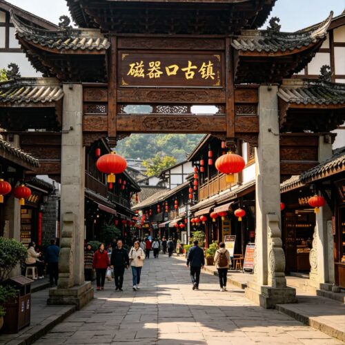 Ciqikou Ancient Town 磁器口古镇 · China Express Travel Chongqing tour