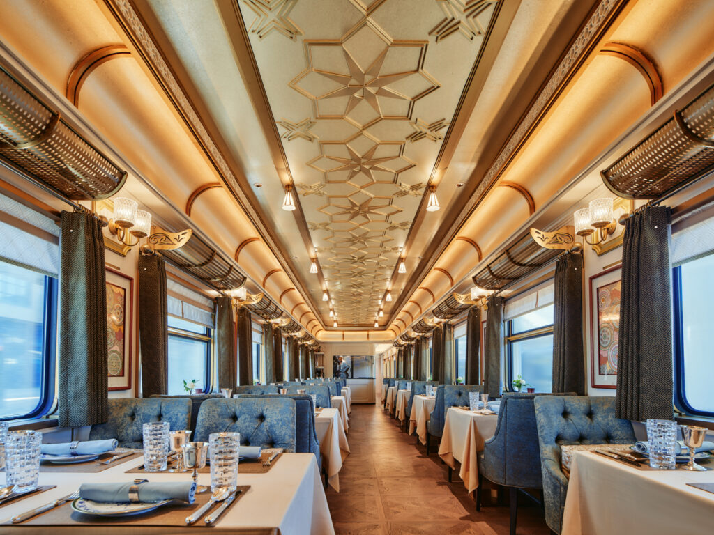 Silk Road Express dining car 丝路梦享号餐车 · China Express Travel Yunnan Vietnam railway journey