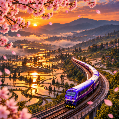 Yunnan Star Express Cherry Blossom Season 星光澜湄号 樱花季 · China Express Travel Yunnan tour