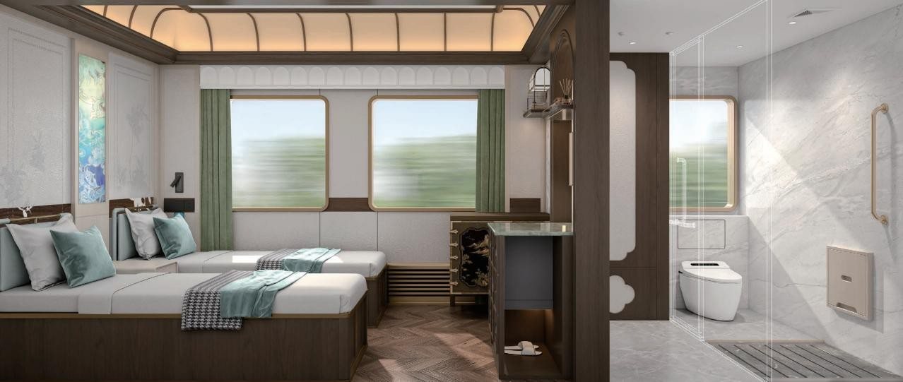 Yayun cabin with window seat 雅韵客房 Yayun cabin with window seat 雅韵客房 · China Express Travel Baiyun Express