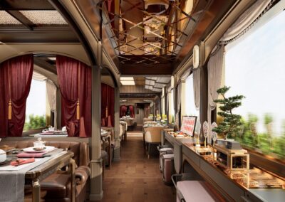 Jingong dining car 尊·锦宫尊享餐厅车 · China Express Travel Golden Panda Express