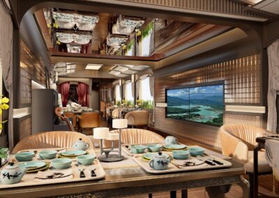 Jinyan dining car private booth 味·锦宴卡座包间 · China Express Travel Golden Panda Express