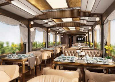 Jinyan dining car 味·锦宴主餐厅车 · China Express Travel Golden Panda Express