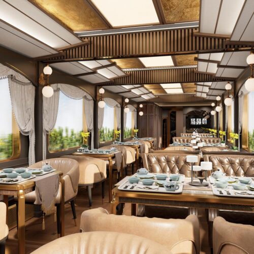 Jinyan dining car 味·锦宴主餐厅车 · China Express Travel Golden Panda Express