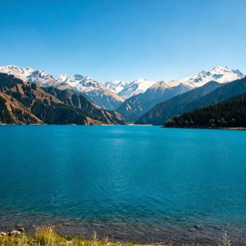 Heavenly Lake of Tianshan 天山天池 Xinjiang · China Express Travel Golden Panda Express