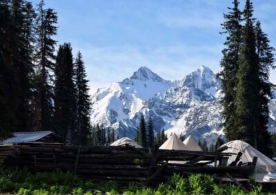 Xiata glacier cabins 夏塔木扎尔特冰川 · China Express Travel Golden Panda Express