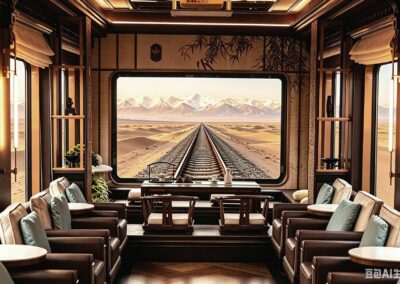 Tea carriage lounge 锦集茶肆 · China Express Travel Tianfu Express