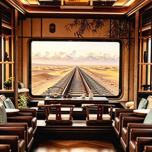 Tea carriage panoramic end window 锦集茶肆观景窗 · China Express Travel Tianfu Express