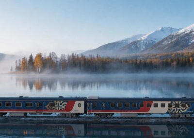 Tianfu Express beside an alpine lake 锦绣天府号湖畔 · China Express Travel