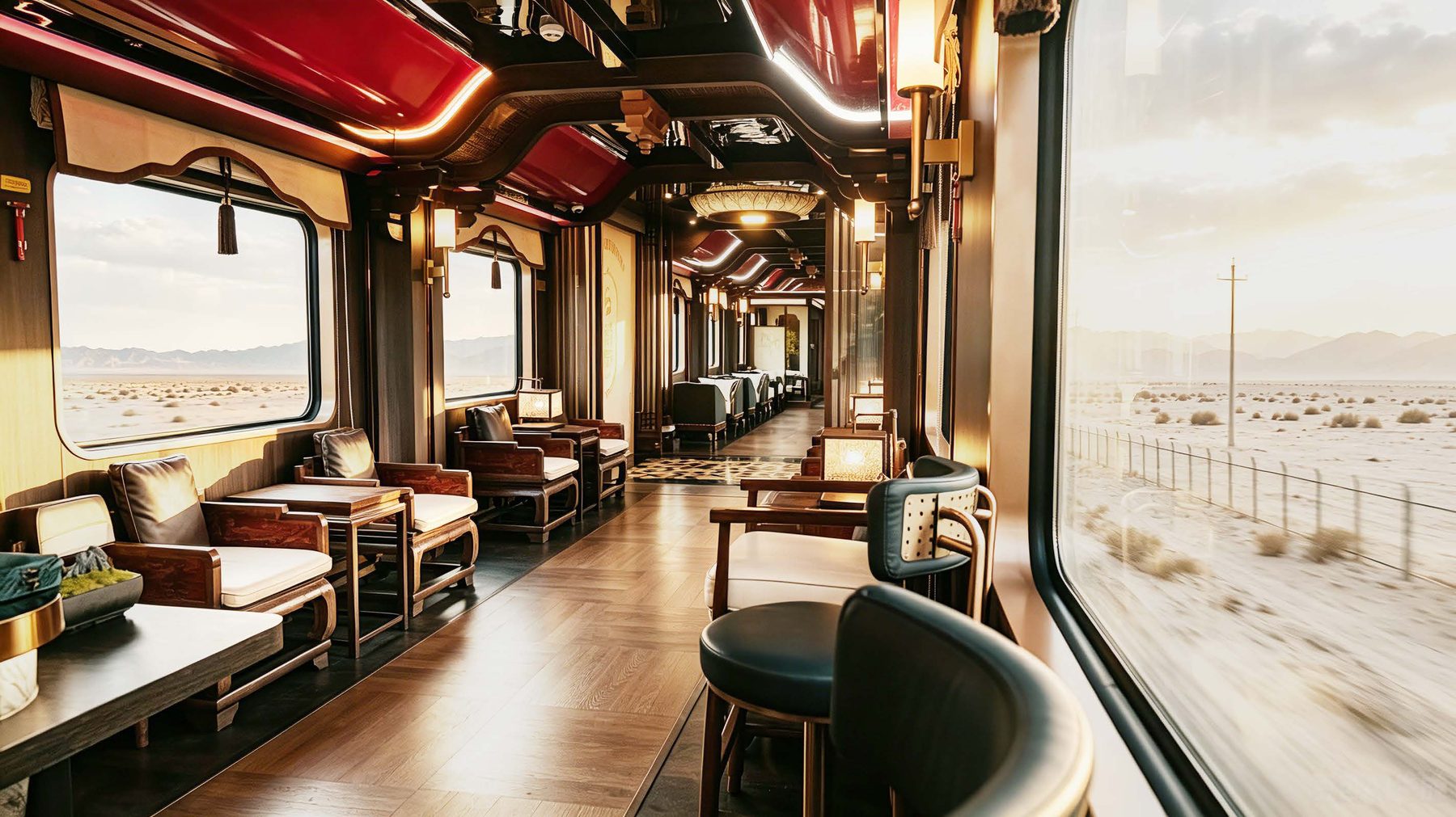 Welcome hall carriage 锦雅迎宾大厅 · China Express Travel Tianfu Express
